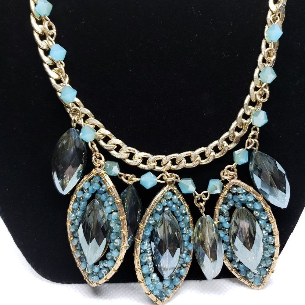 Glass Stone & Gold Tone Necklace by Kenneth Cole